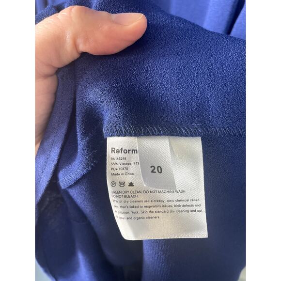 NWT Reformation Hunt Dress Danube Midi Wedding Guest Event Coquette Shower SZ 20 - Picture 10 of 14